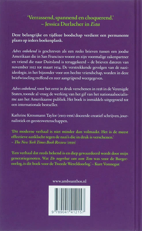 Achterkant van Adres onbekend