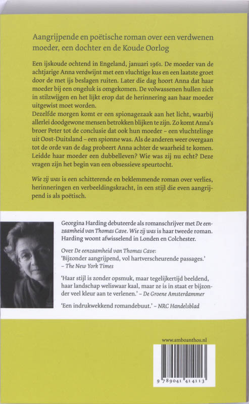 Achterkant van Wie zij was
