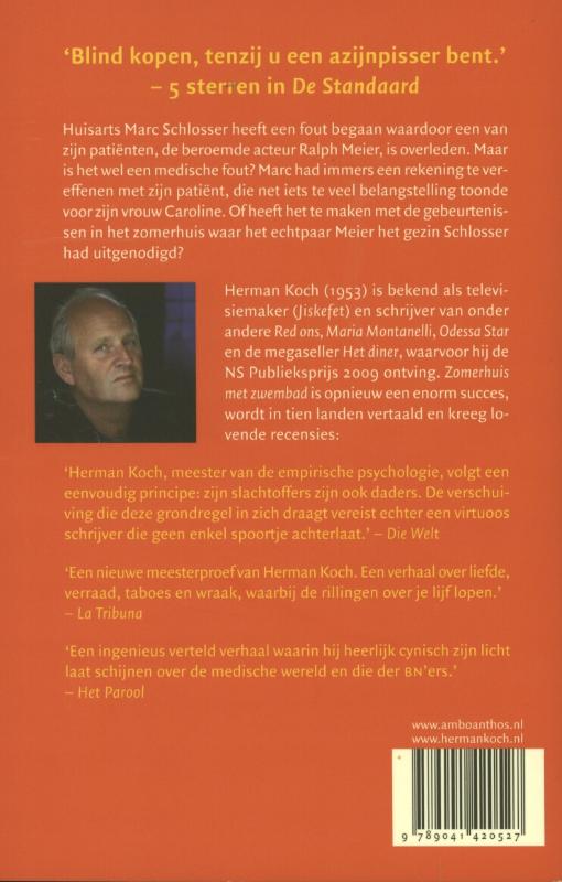 Achterkant van Zomerhuis met zwembad