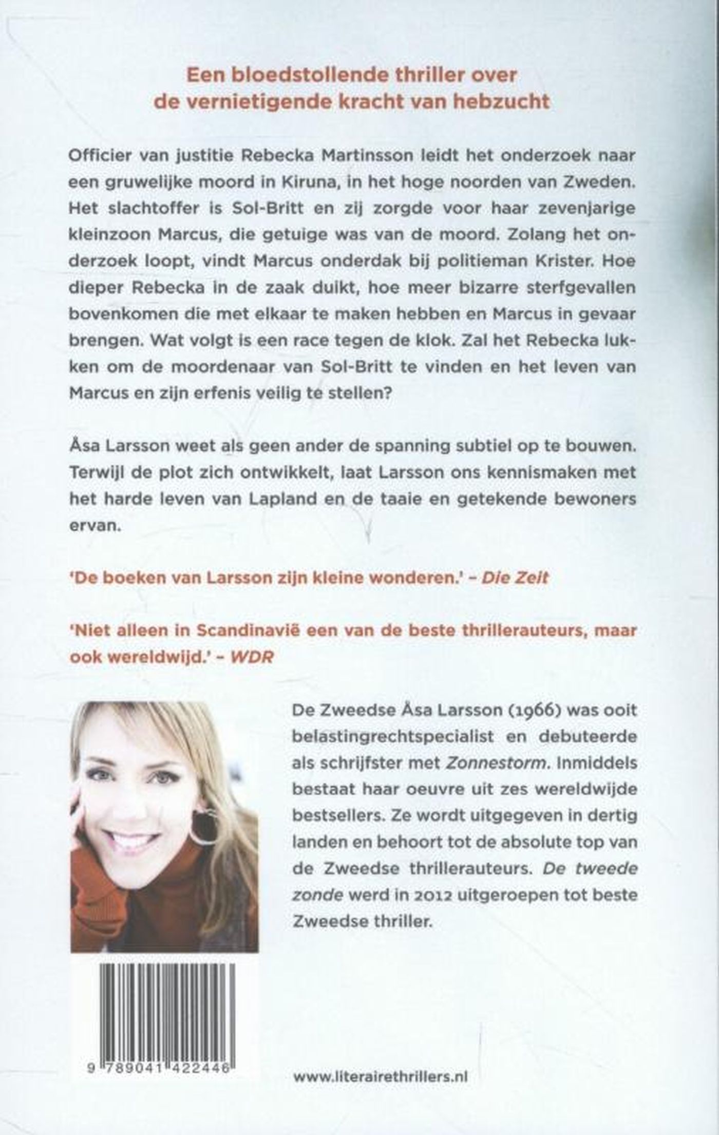 Achterkant van De tweede zonde