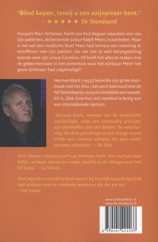Achterkant van Zomerhuis met zwembad