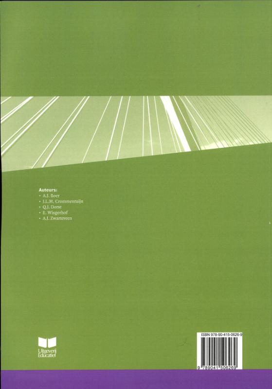 Achterkant van tekstboek-werkboek