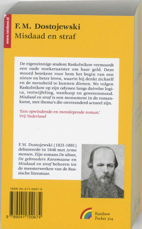 Achterkant van Misdaad en straf
