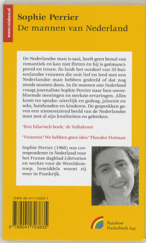 Achterkant van De mannen van Nederland