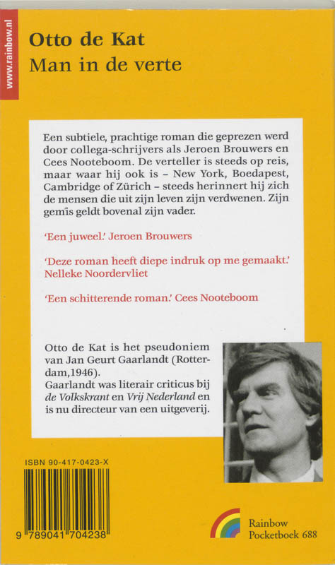 Achterkant van Man in de verte