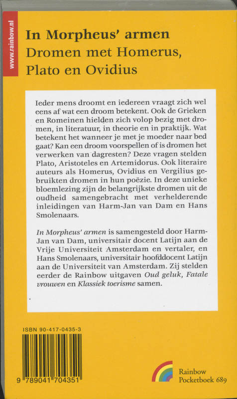Achterkant van In Morpheus' armen