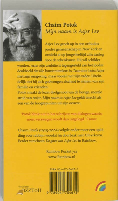 Achterkant van Mijn naam is Asjer Lev
