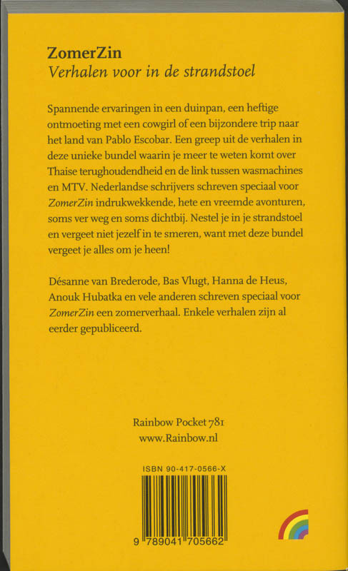 Achterkant van ZomerZin