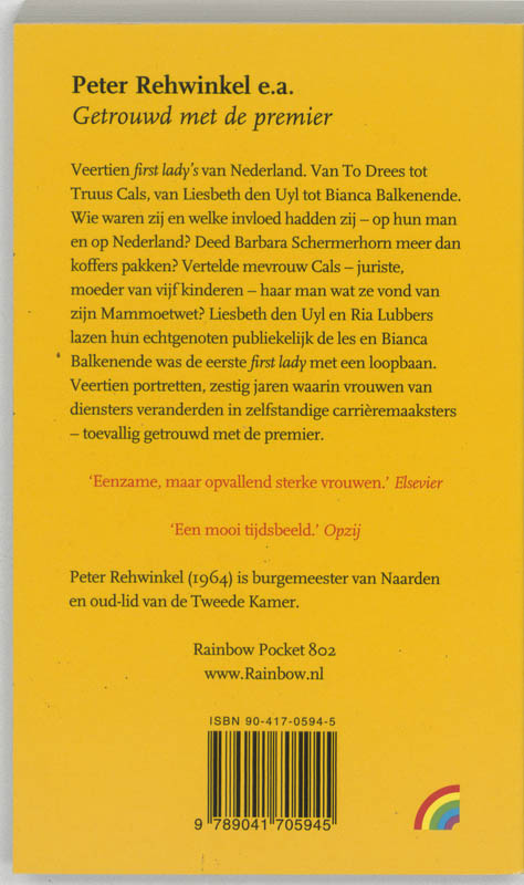 Achterkant van Getrouwd met de premier