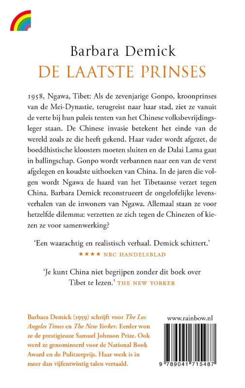 Achterkant van De laatste prinses
