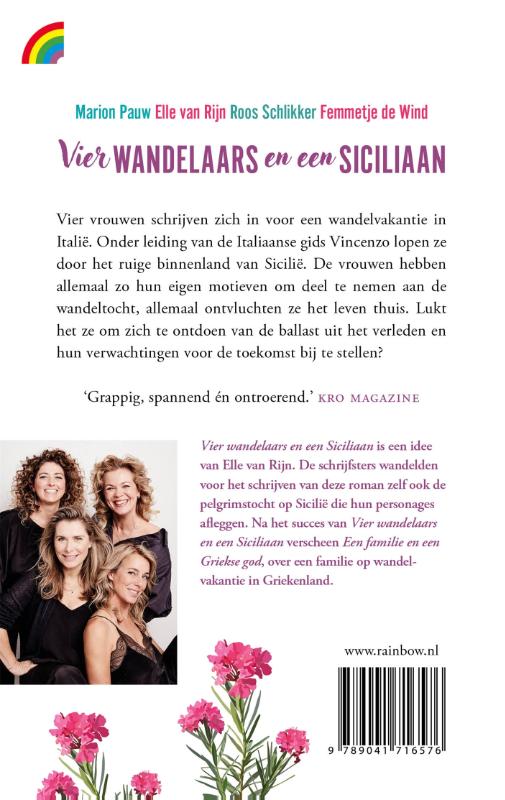 Achterkant van Vier wandelaars en een Siciliaan