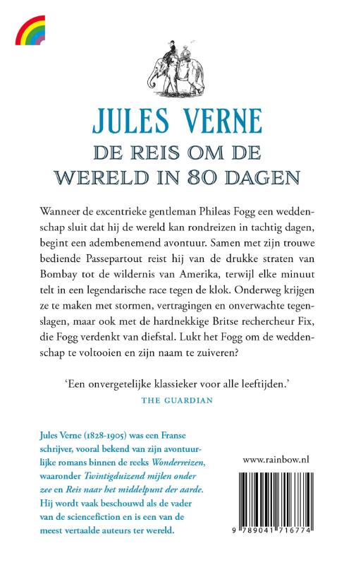 Achterkant van De reis om de wereld in 80 dagen