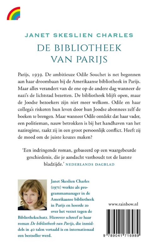 Achterkant van De bibliotheek van Parijs