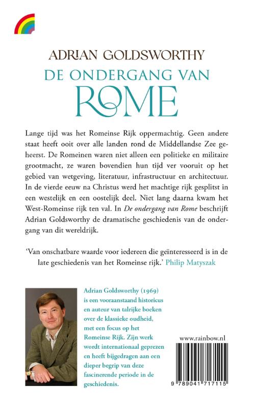 Achterkant van De ondergang van Rome