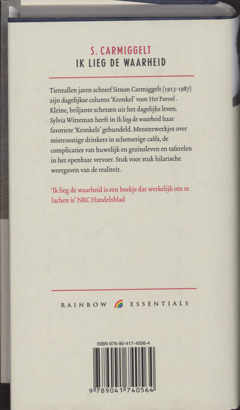 Achterkant van Ik lieg de waarheid