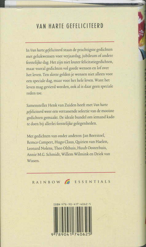 Achterkant van Van harte gefeliciteerd!