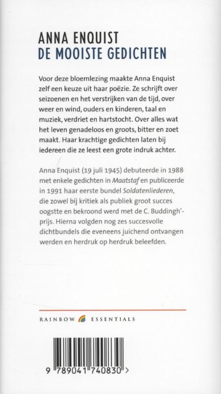 Achterkant van De mooiste gedichten