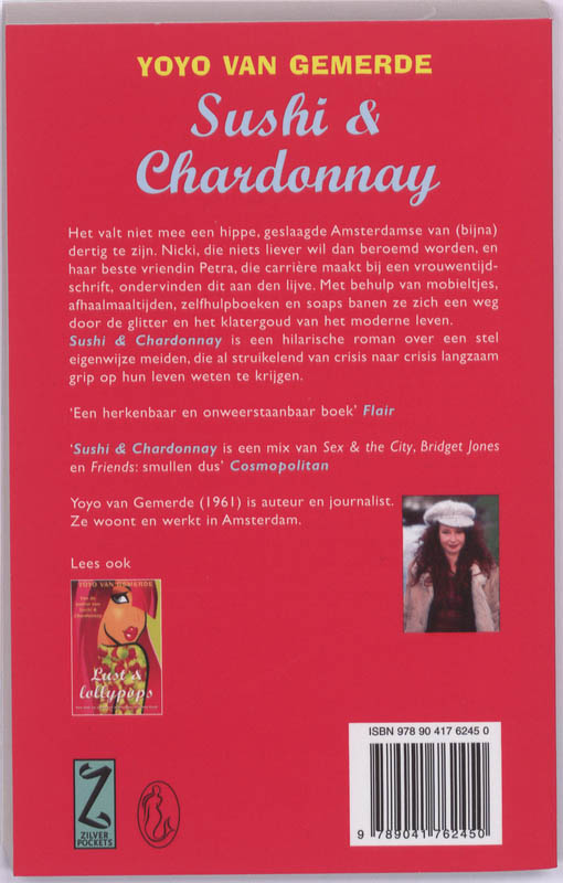 Achterkant van Sushi & Chardonnay