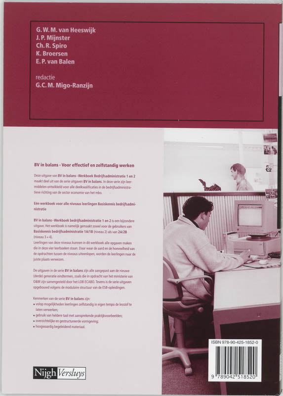 Achterkant van Werkboek