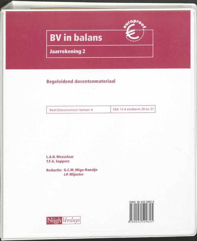 Achterkant van Begeleidend docentenmateriaal