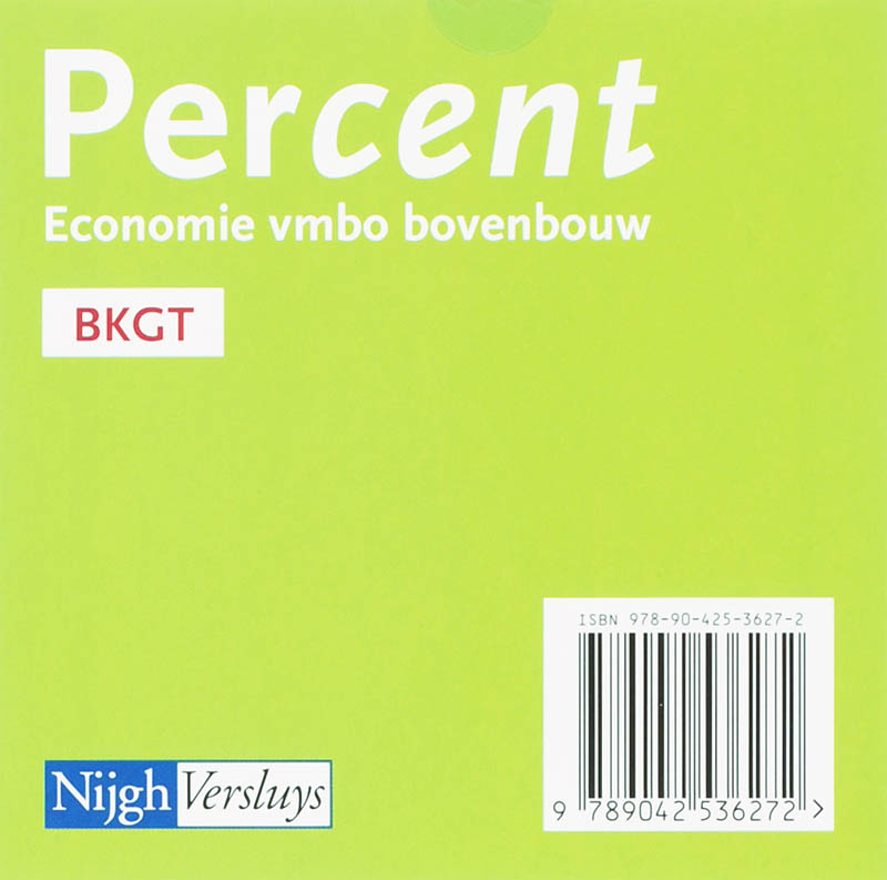 Achterkant van Vmbo bovenbouw BKGT