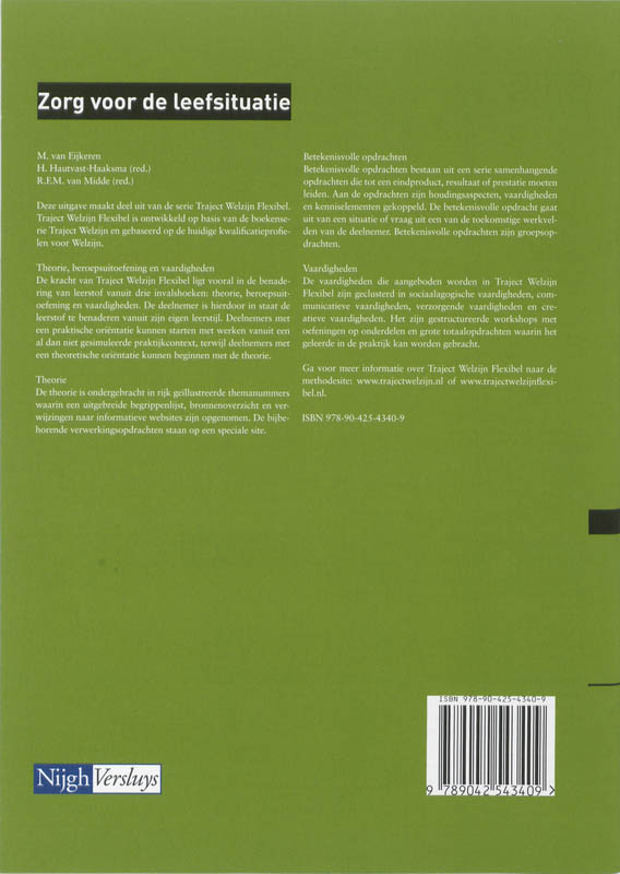 Achterkant van Zorg voor de leefsituatie