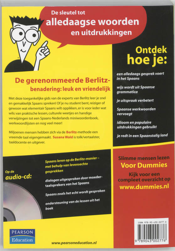 Achterkant van Berlitz Spaans voor Dummies