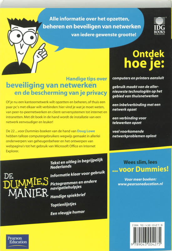 Achterkant van Computernetwerken voor Dummies