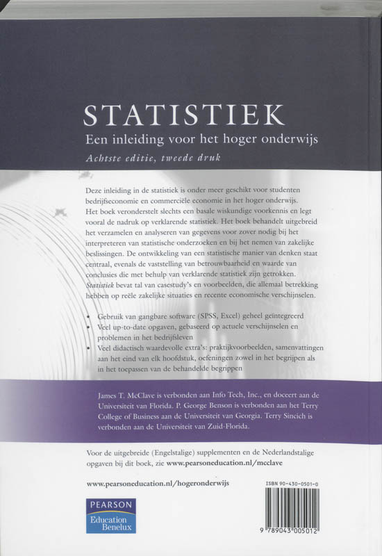 Achterkant van Statistiek