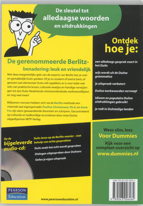 Achterkant van Duits voor Dummies