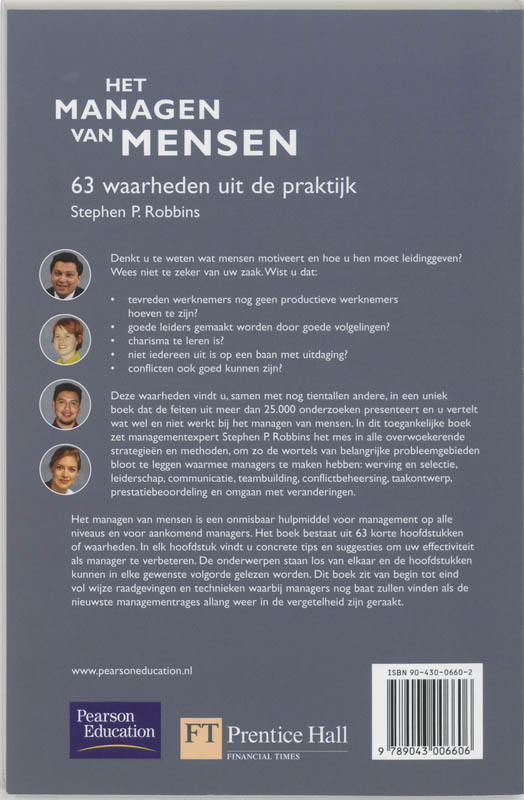 Achterkant van Het managen van mensen