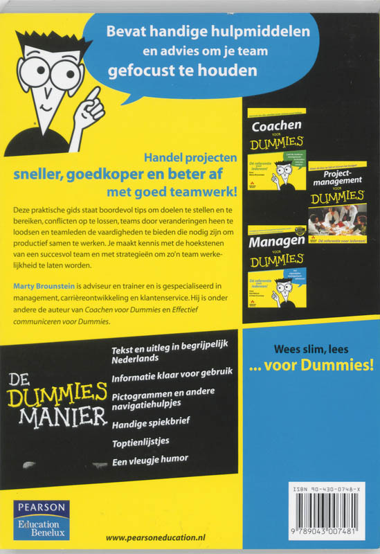 Achterkant van Teammanagement voor Dummies