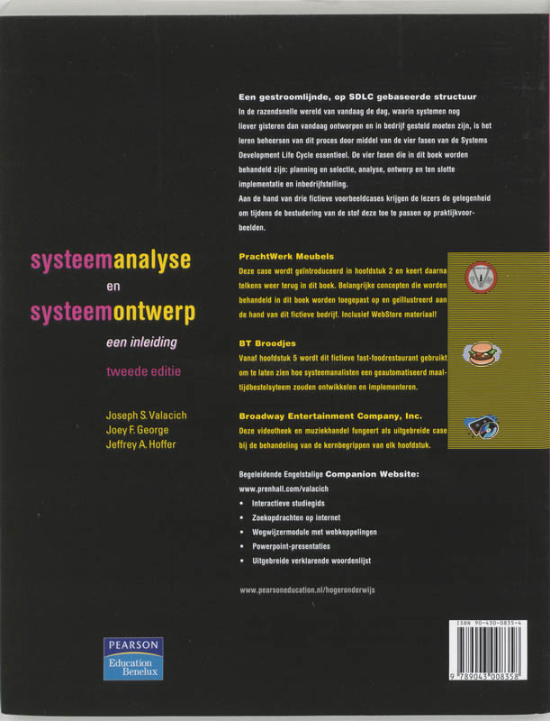 Achterkant van Systeemanalyse en systeemontwerp