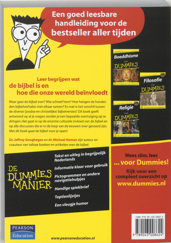 Achterkant van De Bijbel voor Dummies