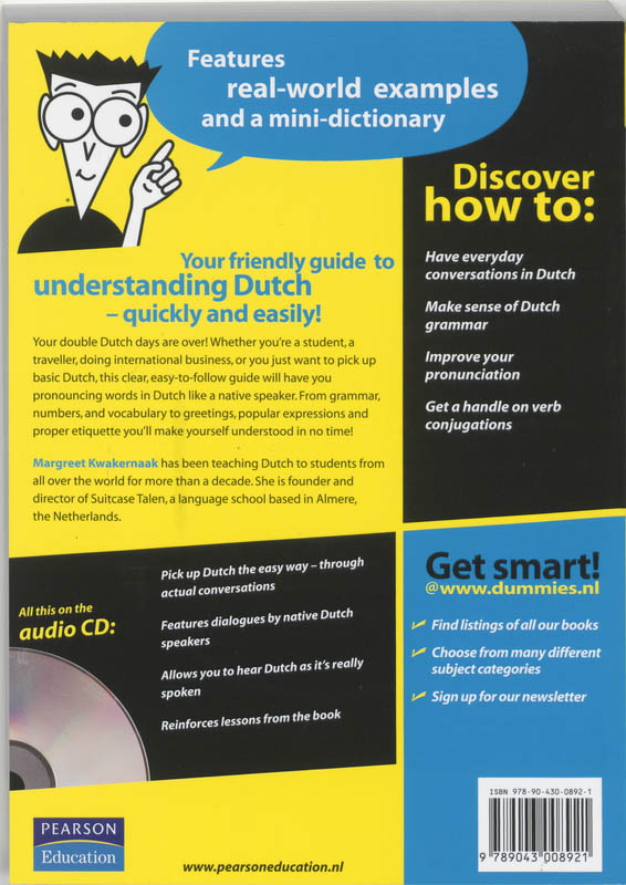 Achterkant van Dutch for Dummies