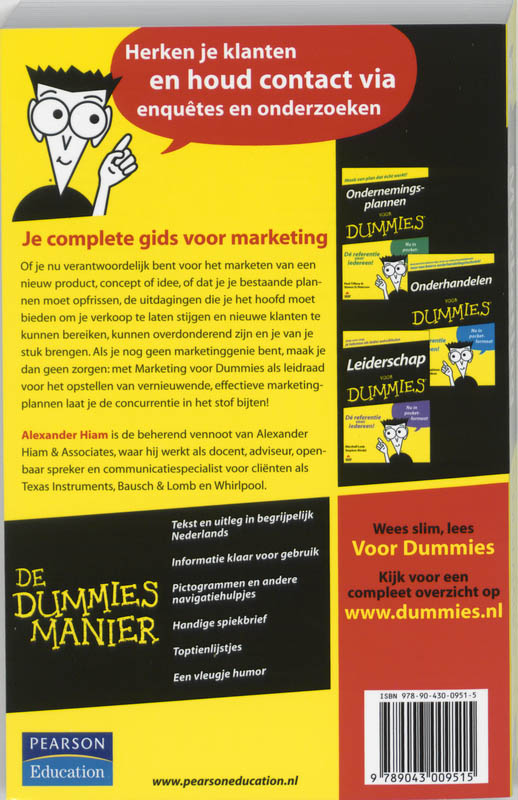 Achterkant van Marketing voor Dummies