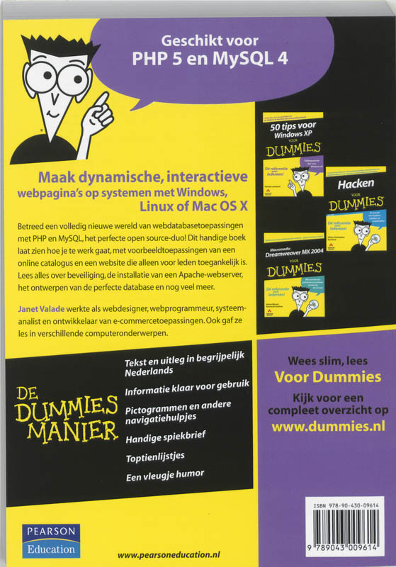 Achterkant van PHP en MySQL voor Dummies