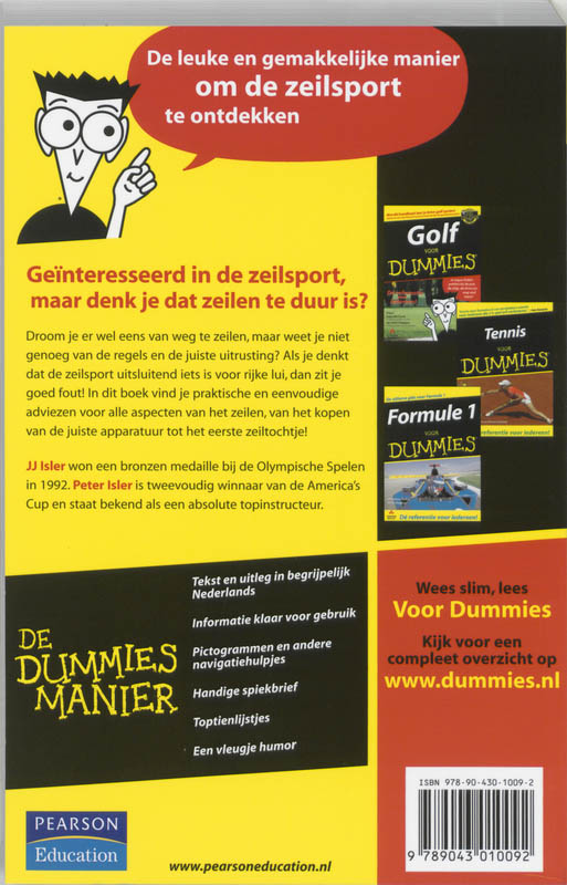 Achterkant van Zeilen voor Dummies