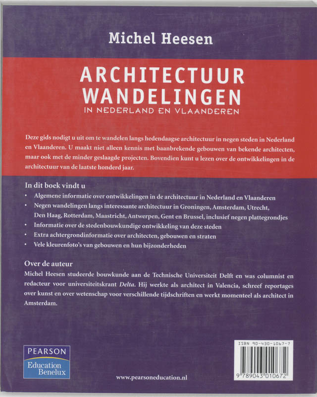 Achterkant van Architectuurwandelingen in Nederland en Vlaanderen