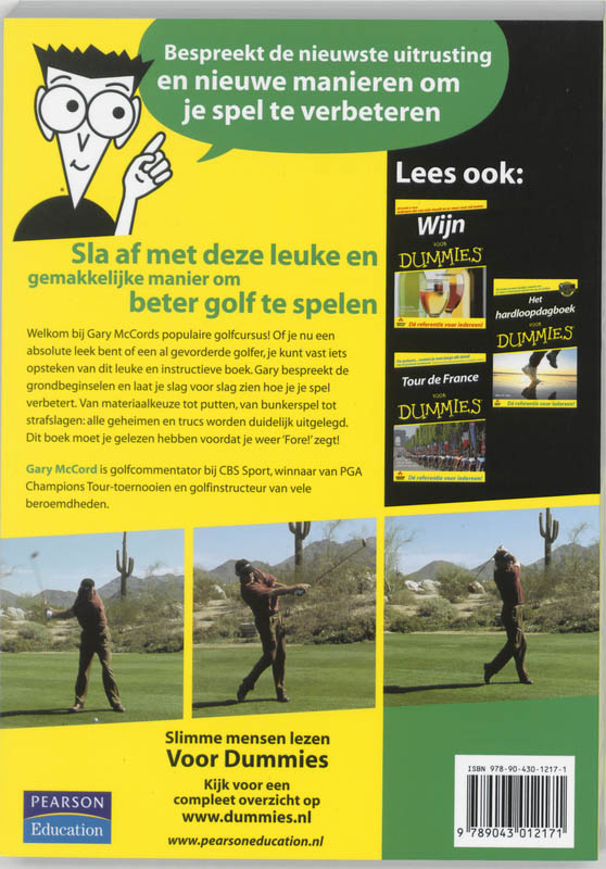 Achterkant van Golf voor Dummies