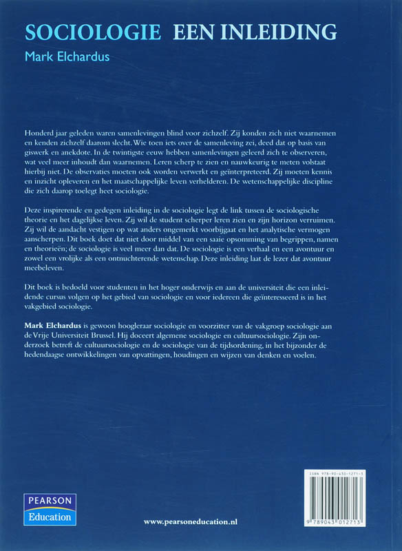 Achterkant van Sociologie