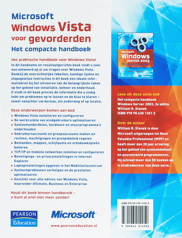 Achterkant van Windows Vista voor gevorderden