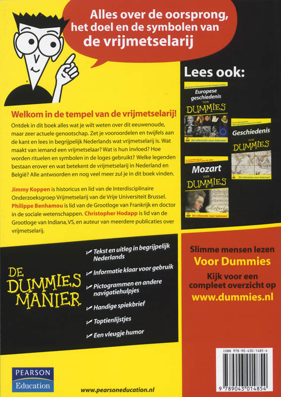 Achterkant van Vrijmetselarij voor Dummies