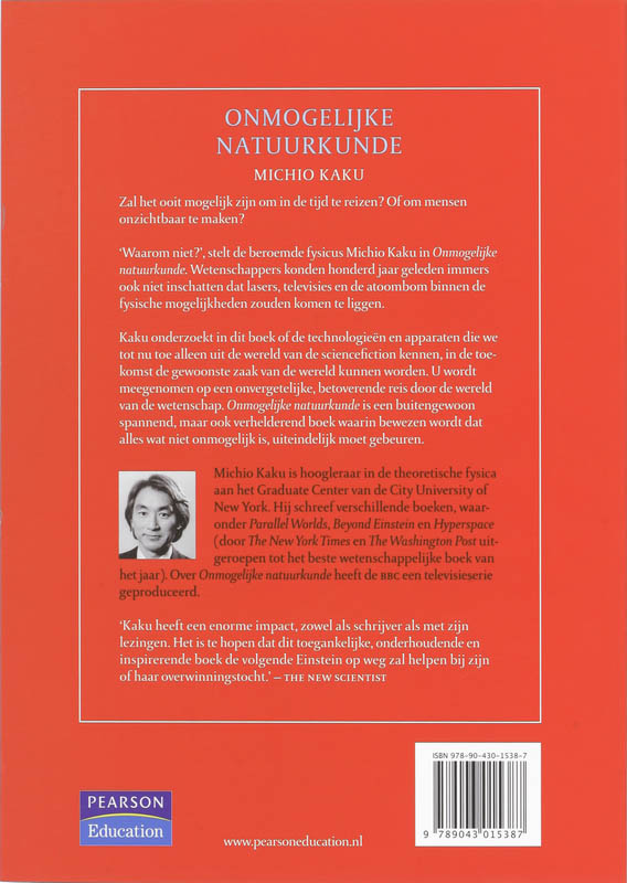 Achterkant van Onmogelijke natuurkunde