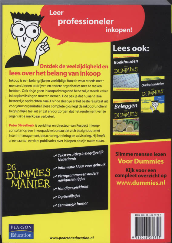 Achterkant van Inkopen voor Dummies