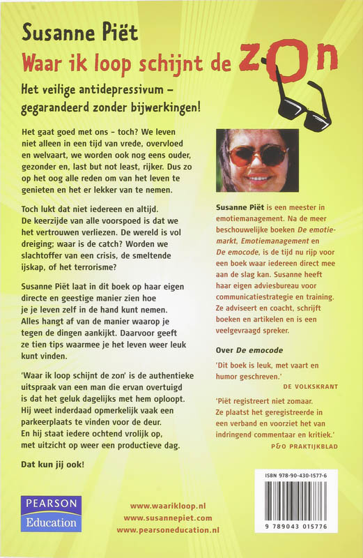 Achterkant van Waar ik loop schijnt de zon
