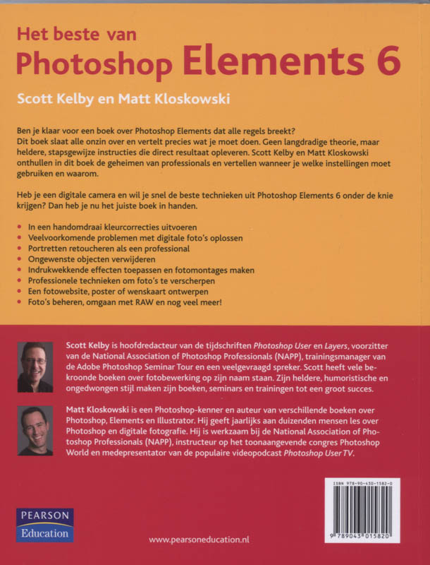 Achterkant van Het beste van Photoshop Elements 6