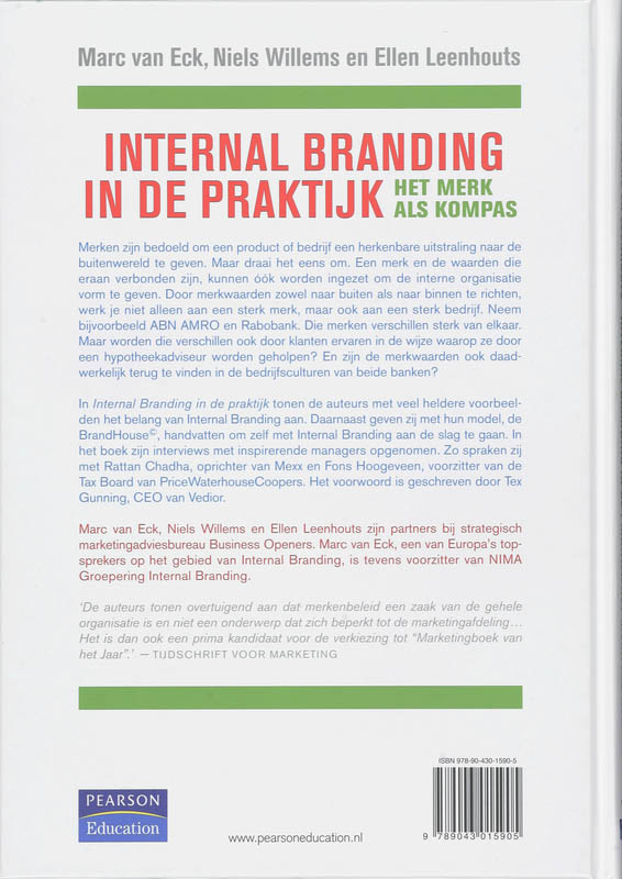 Achterkant van Internal Branding in de praktijk