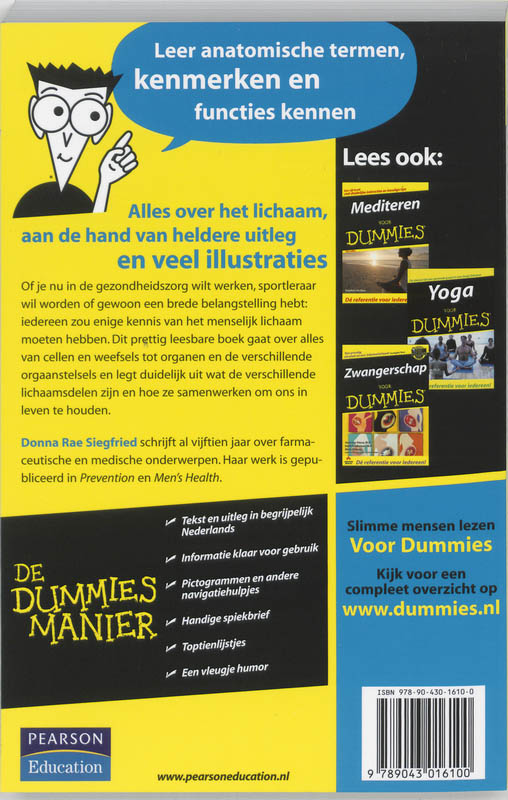 Achterkant van Het menselijk lichaam voor dummies