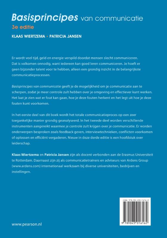 Achterkant van Basisprincipes van communicatie